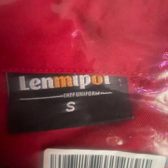 Red Unisex Chef Coat - Picture 5 of 6